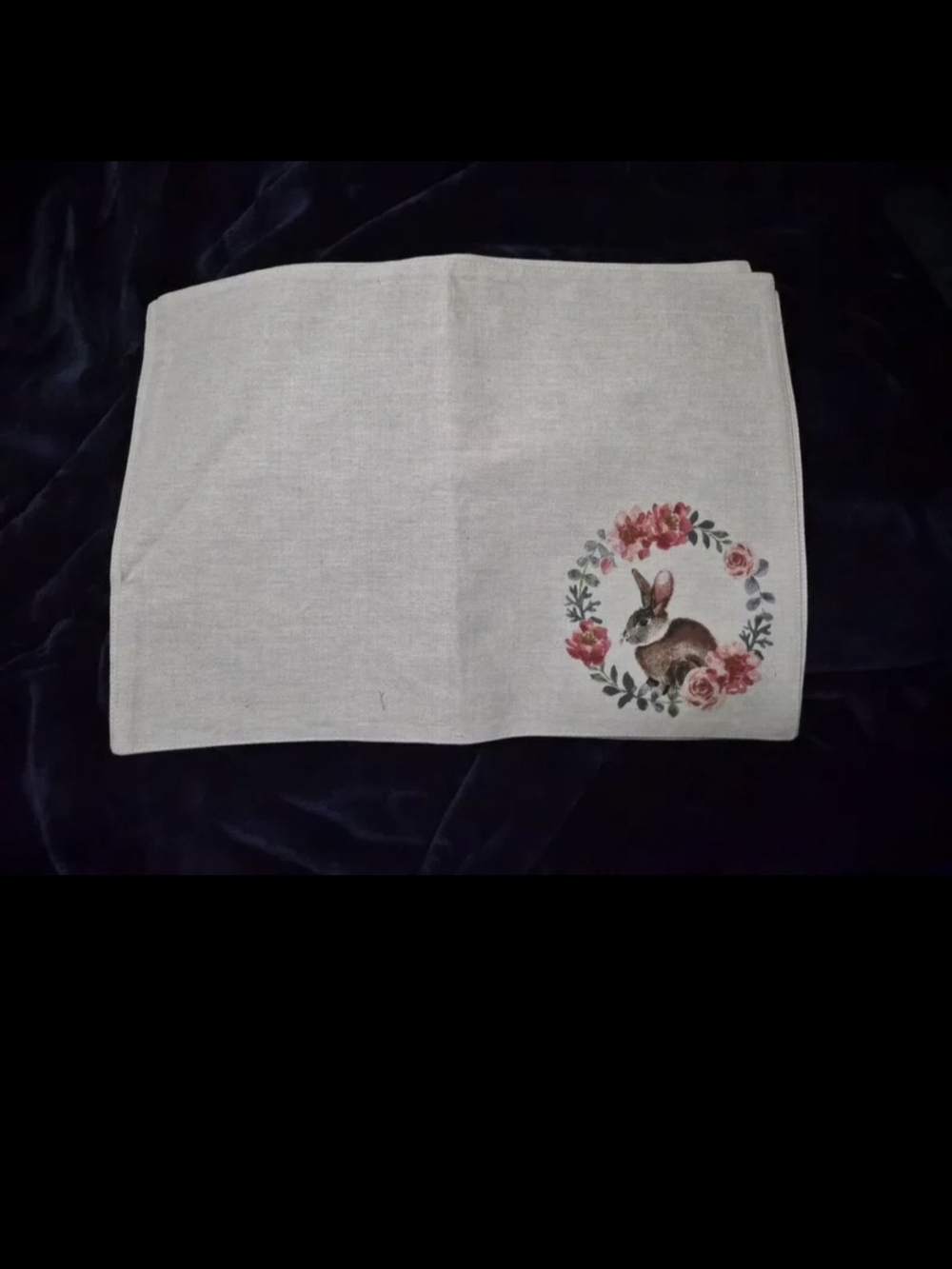 Darling Neutral Linen Table mats with Bunjy And  Floral Logo Accent